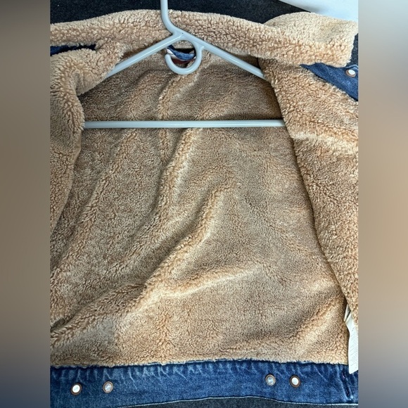 ANTHRO PILCRO Sherpa trimmed denim jacket XS - Picture 7 of 12